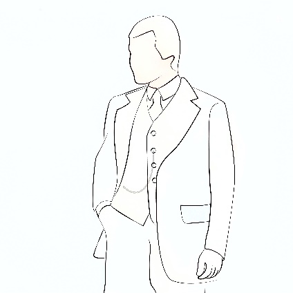 A person in a suit Description automatically generated